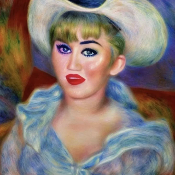 Miley Cyrus in the style of Pierre-Auguste Renoir     8